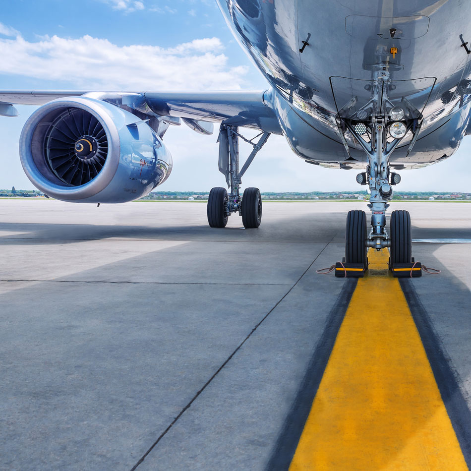 Aerospace airplane on runway